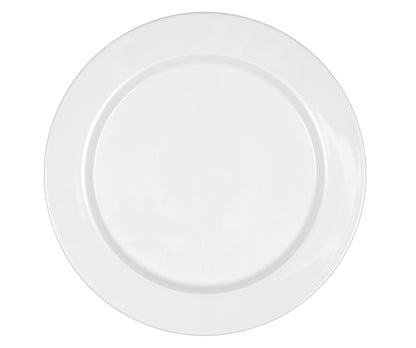 Leere weiße Teller für Gastronomie