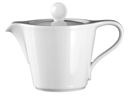 Weiße Porzellan-Sauciere mit Deckel