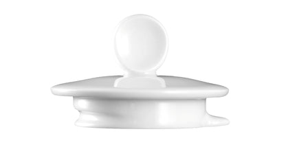 Weiße Porzellan-Suppentassen-Deckel
