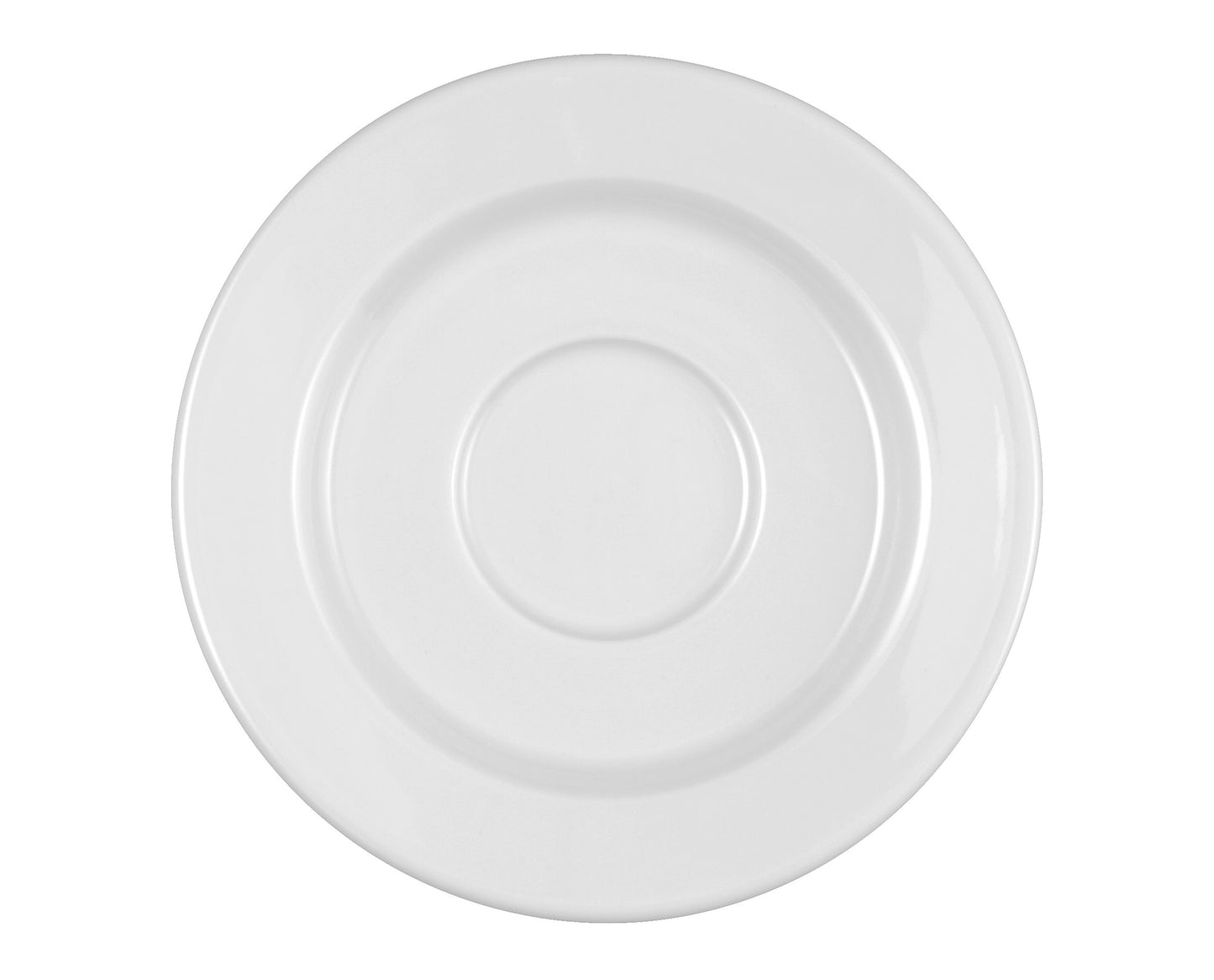 Leere weiße Teller für Gastronomie