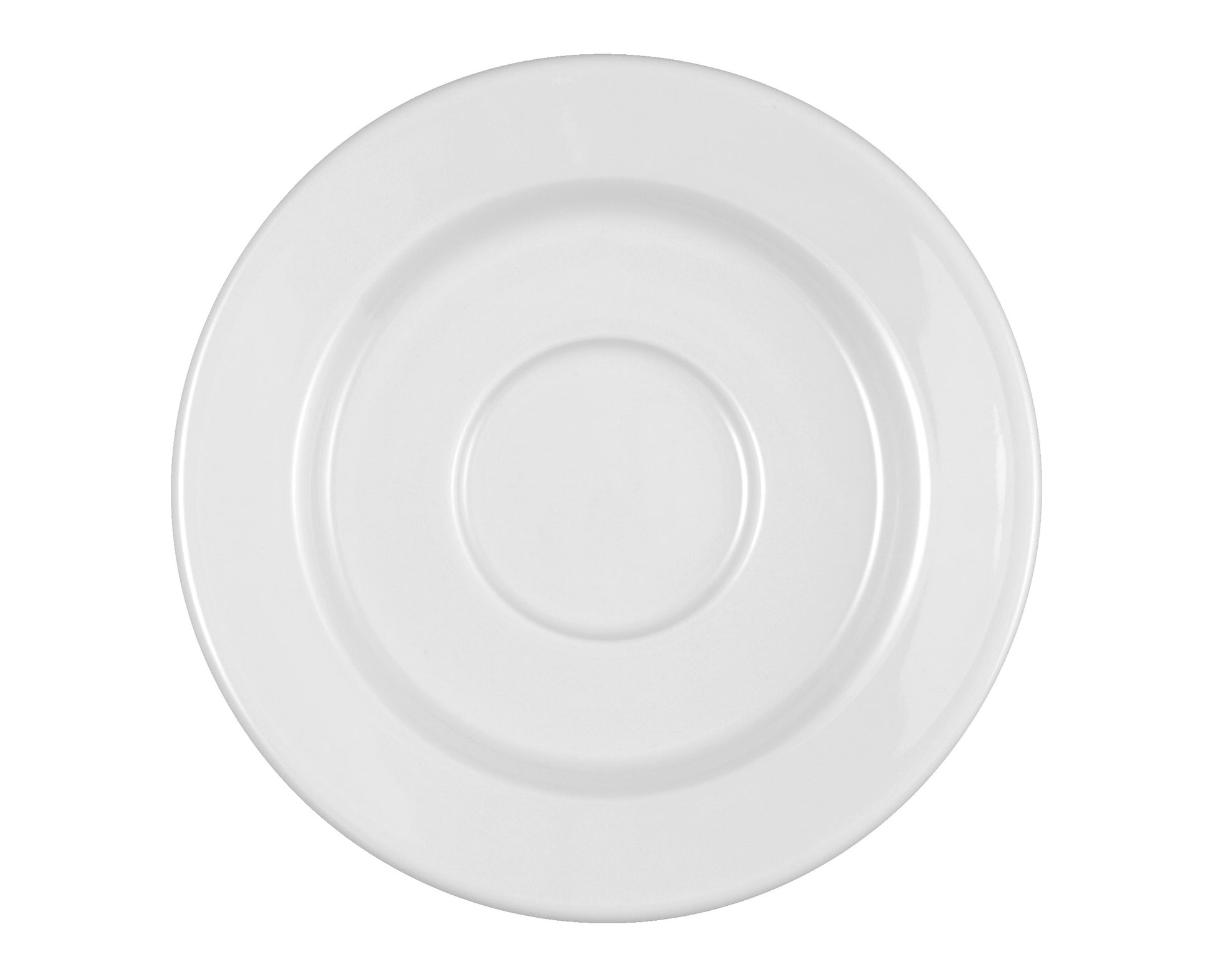 Leere weiße Teller für Gastronomie