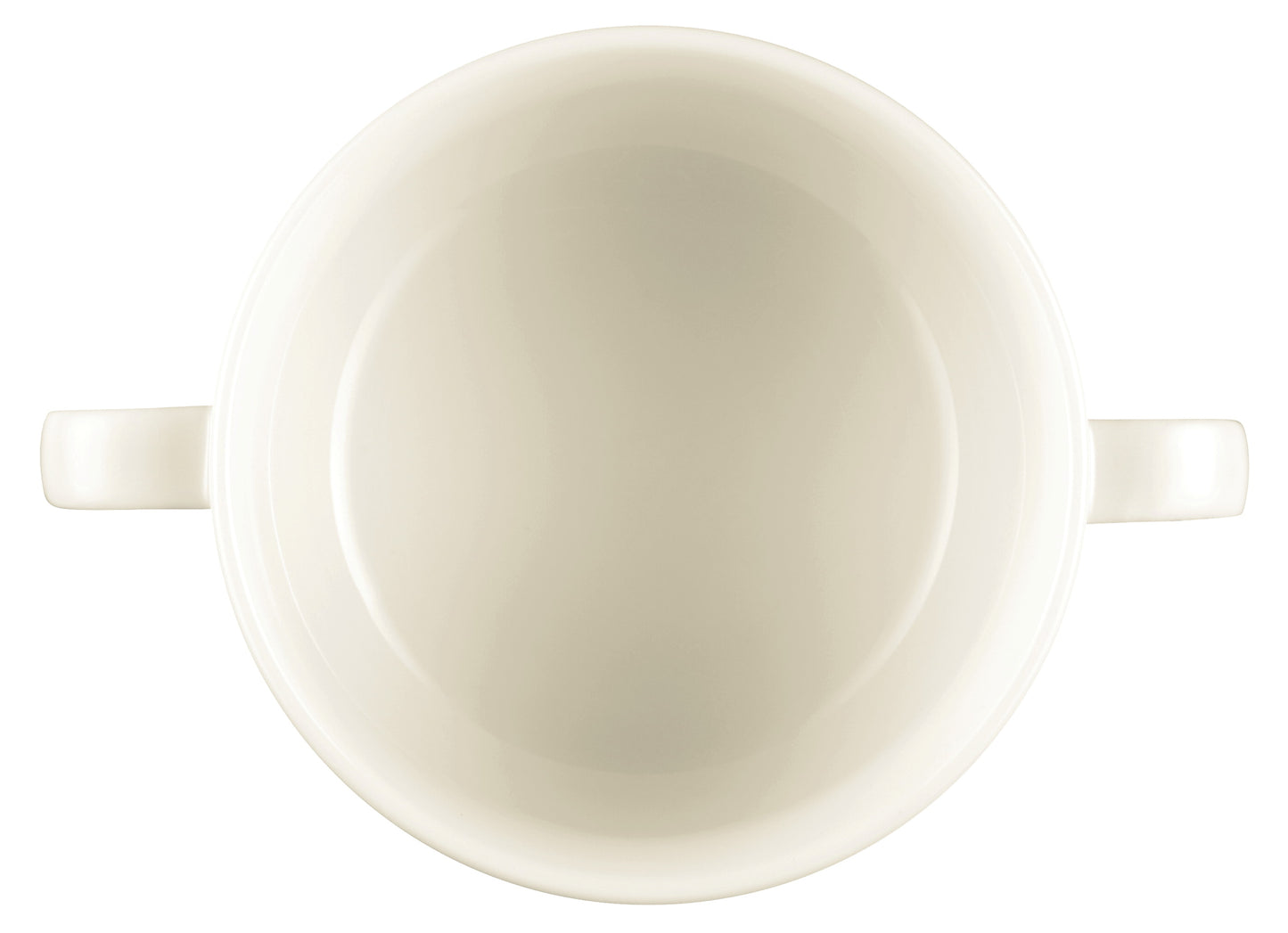 Weiße Tasse mit Doppelgriffen