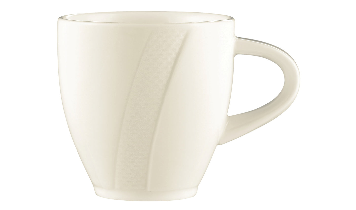 Weiße Kaffeetasse aus Porzellan