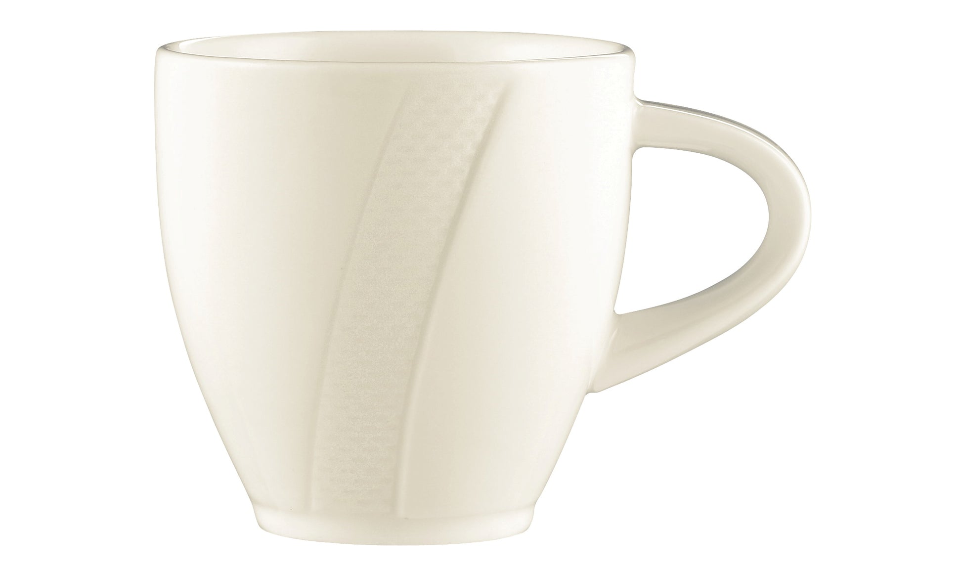 Weiße Kaffeetasse aus Porzellan