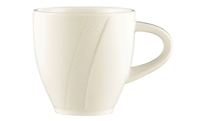 Weiße Kaffeetasse aus Porzellan