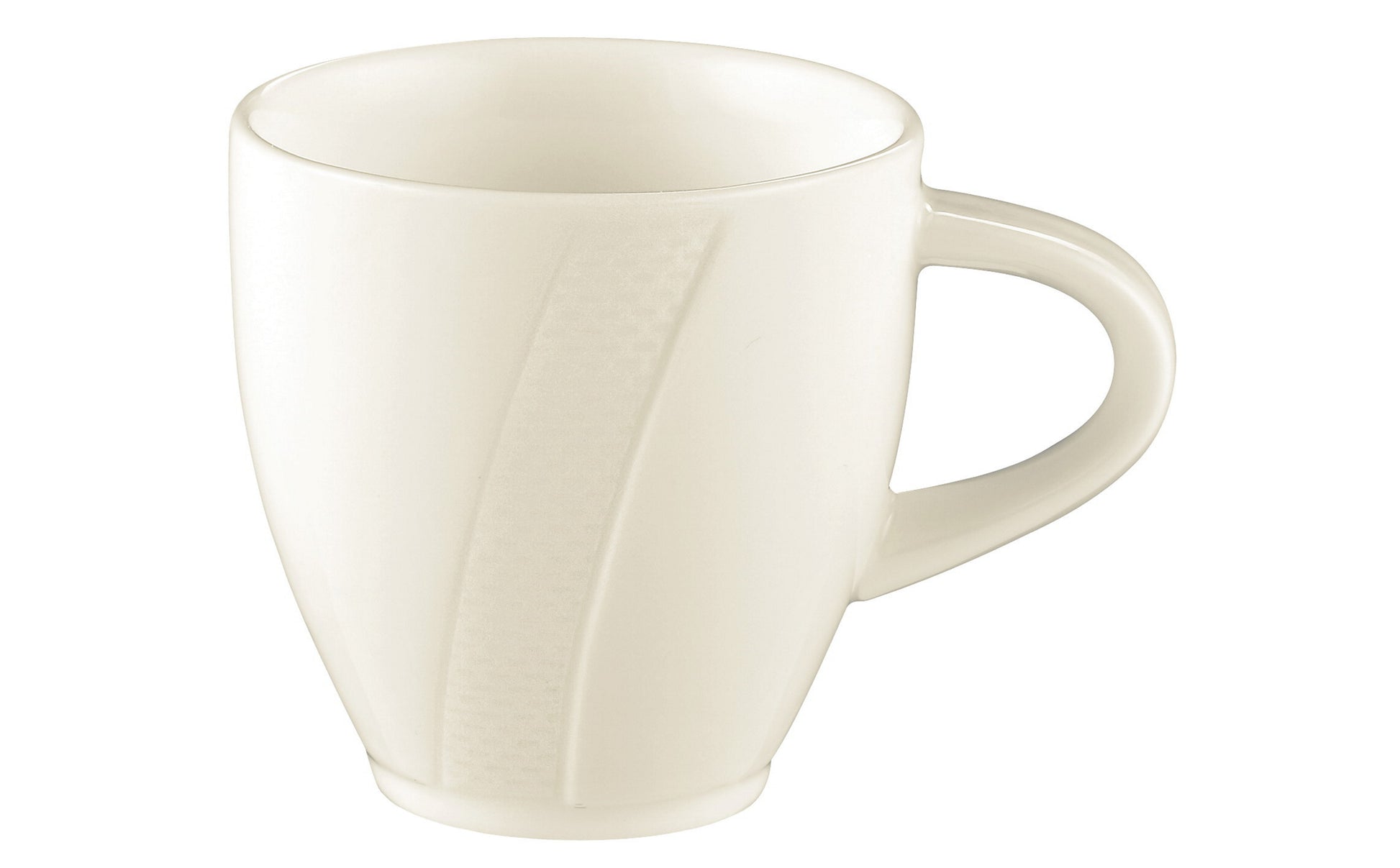 Weiße Kaffeetasse aus Porzellan