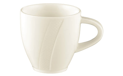Weiße Kaffeetasse aus Porzellan
