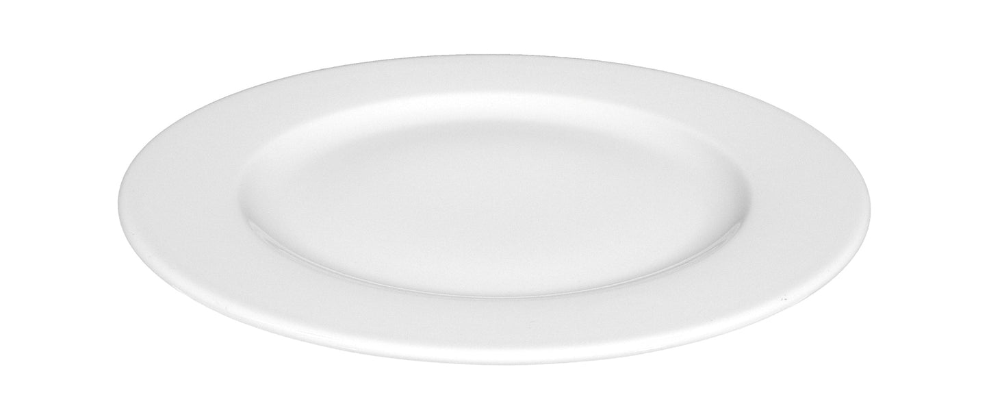 Weißer, leerer Porzellanteller, Gastronomiebedarf