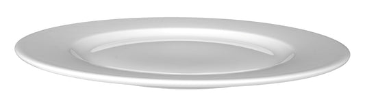Weißer, leerer Porzellanteller, Gastronomie.