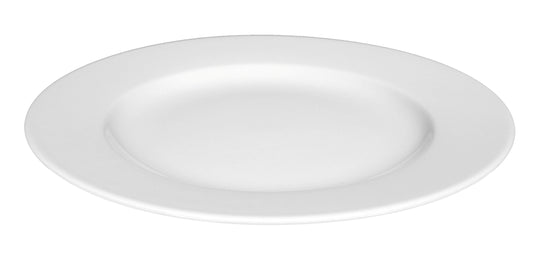 Leere weiße Teller für Gastronomie
