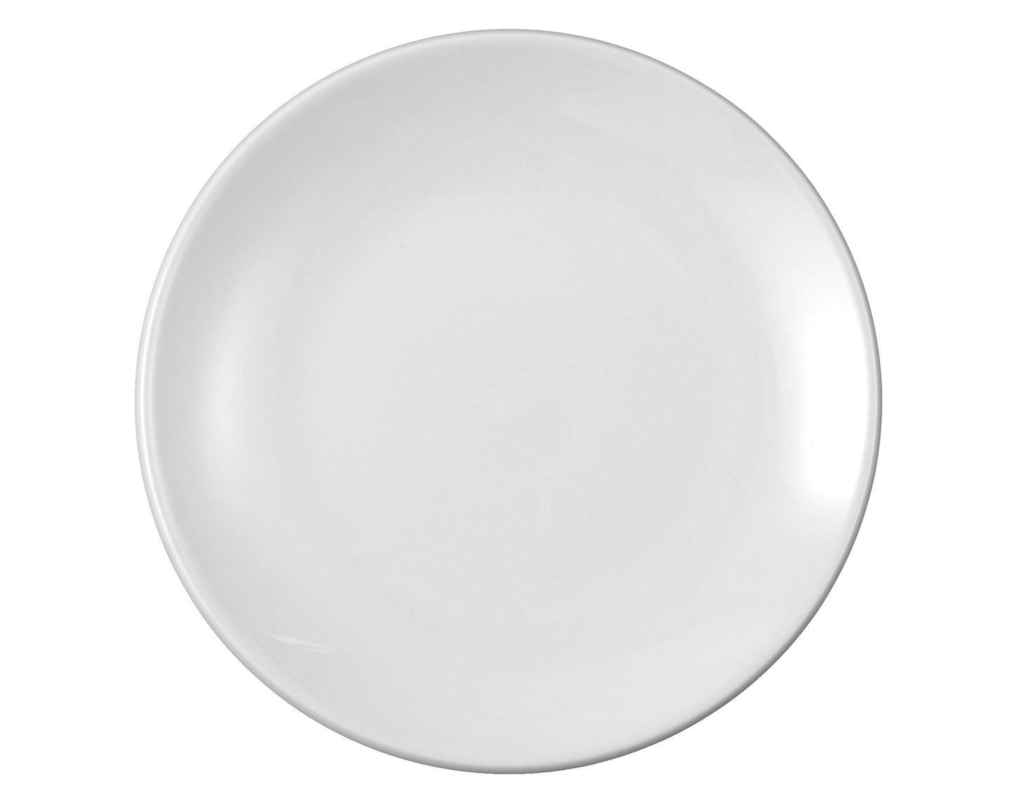 Leerer weißer Porzellanteller, Gastronomie.