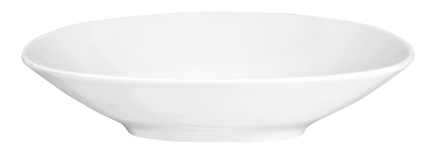 Weiße, leere Porzellanschale, Gastronomie.
