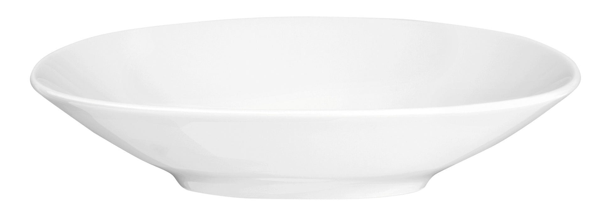 Weiße, leere Porzellanschale, Gastronomie.