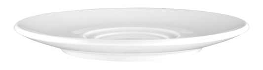 Leerer weißer Porzellanteller, Gastronomie.