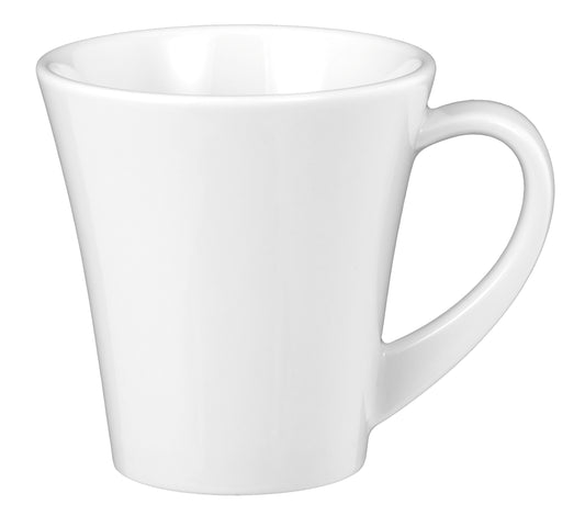 Weiße Kaffeetasse aus Porzellan
