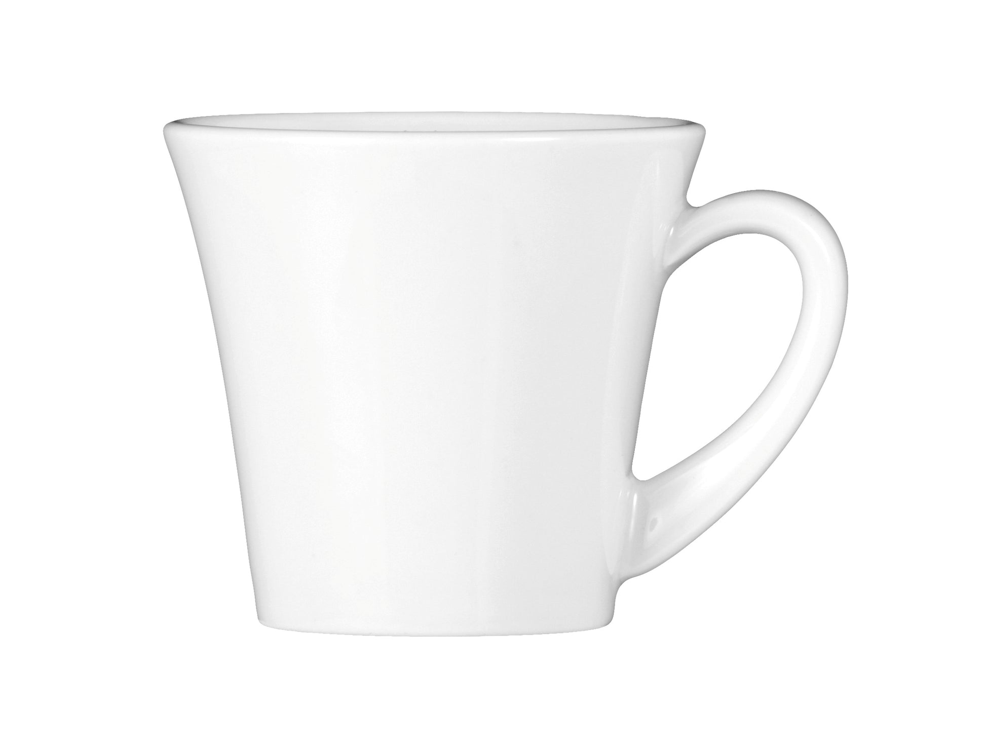 Weiße Keramiktasse mit Henkel
