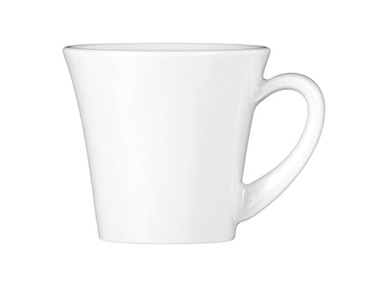 Weiße Keramiktasse mit Henkel