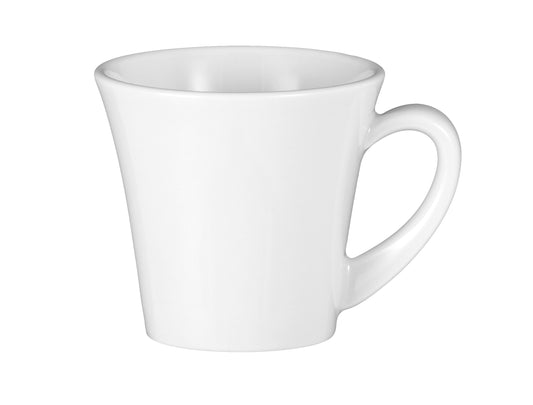 Weiße Keramiktasse mit Henkel