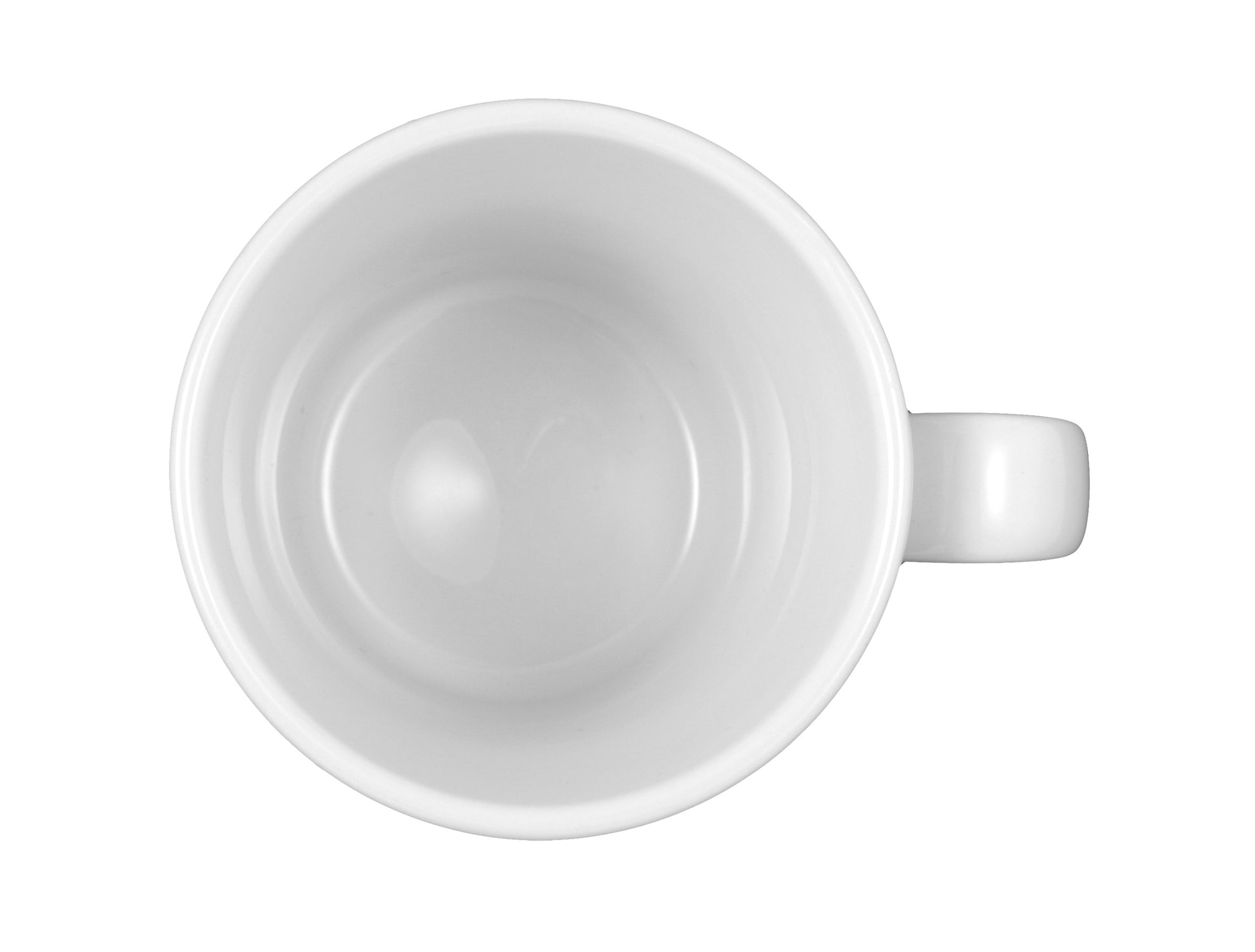 Weiße Keramiktasse mit Henkel