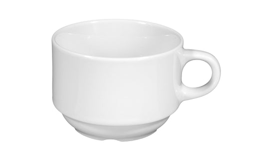 Weiße Tasse, schlichtes Gastronomiegeschirr