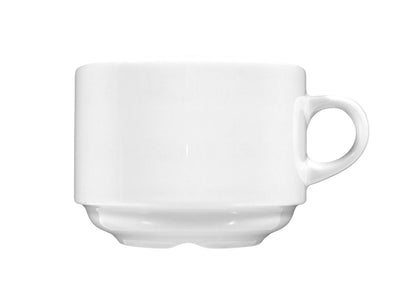 Weiße Kaffeetasse aus Porzellan