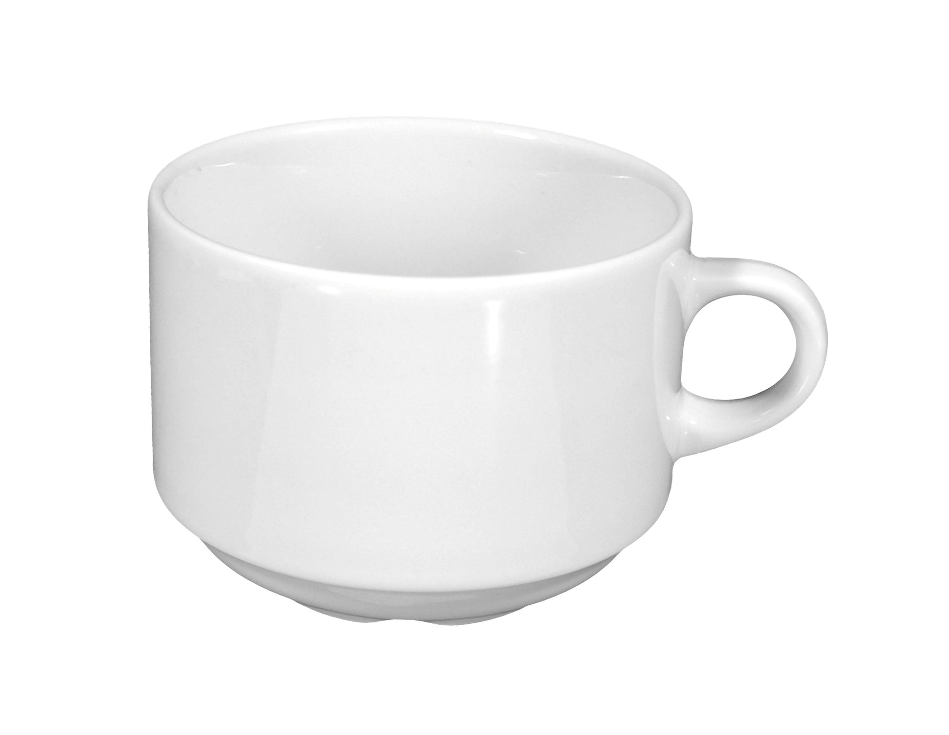 Weiße Kaffeetasse aus Porzellan