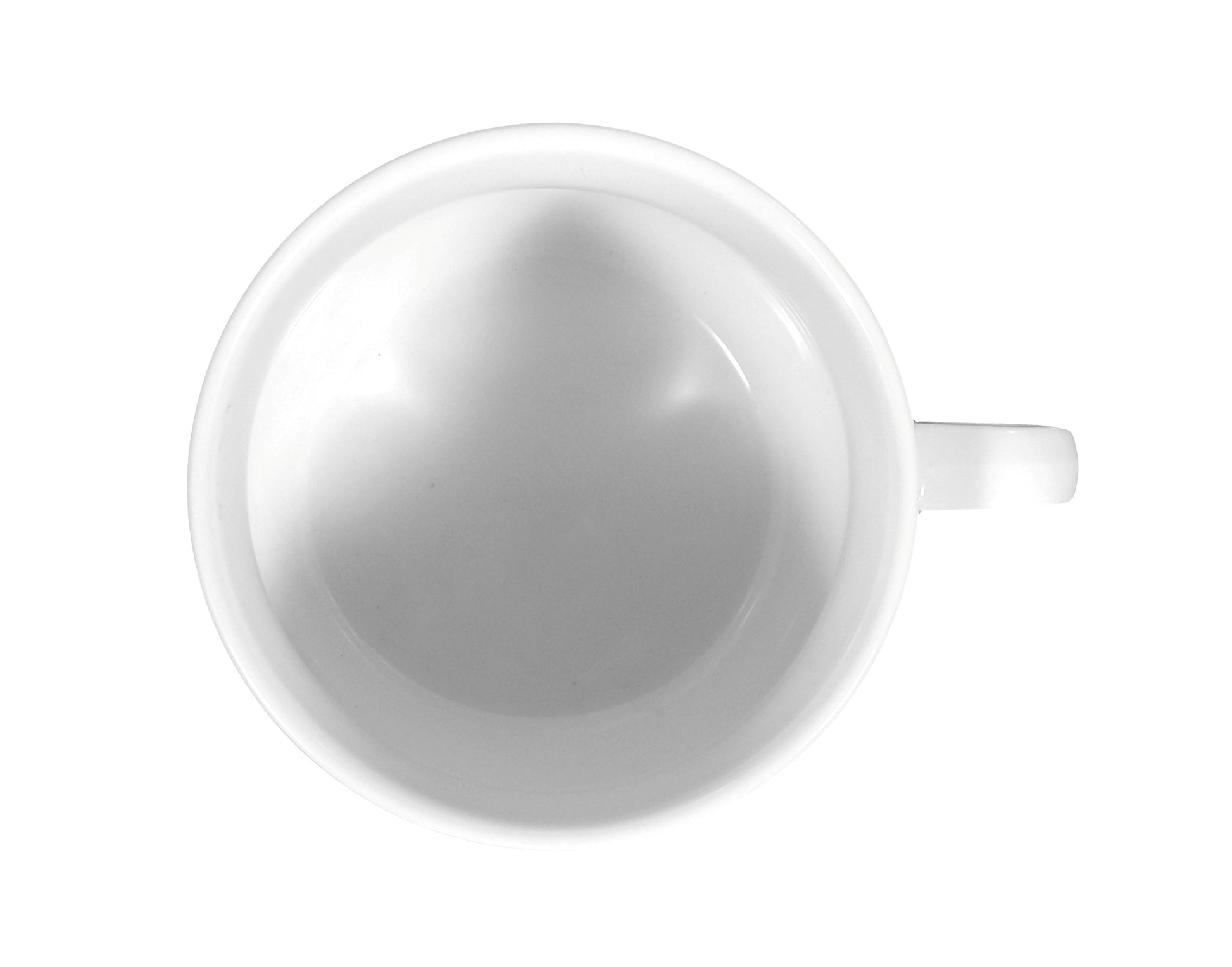 Weiße Kaffeetasse aus Porzellan
