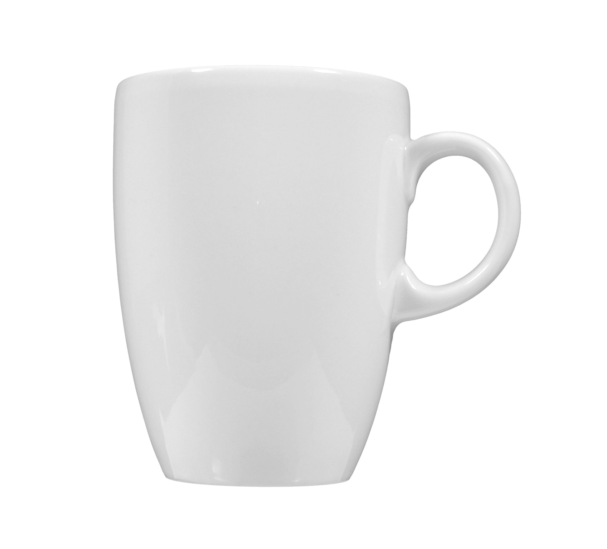 Weiße Tasse, Gastronomie-Geschirr, leer