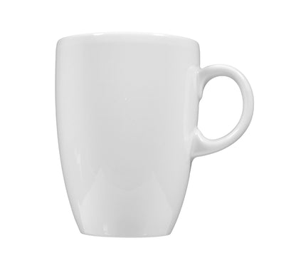 Weiße Tasse, Gastronomie-Geschirr, leer