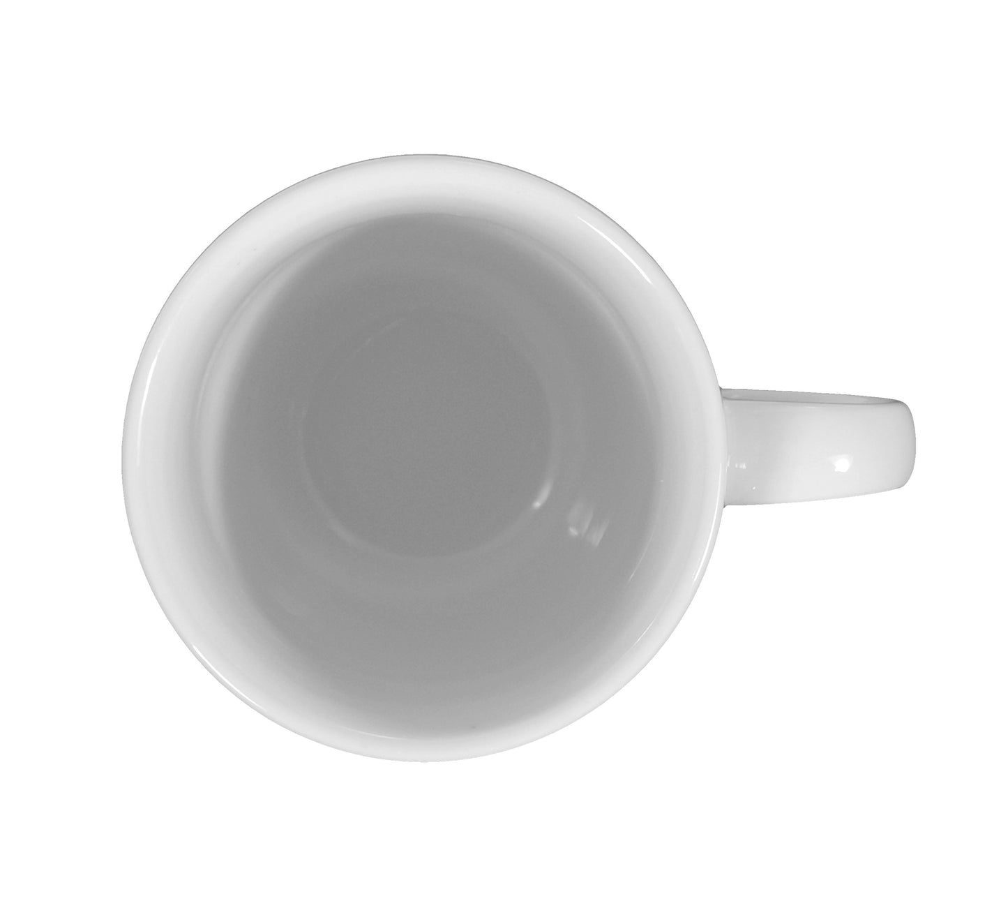 Weiße Tasse, Gastronomie-Geschirr, leer
