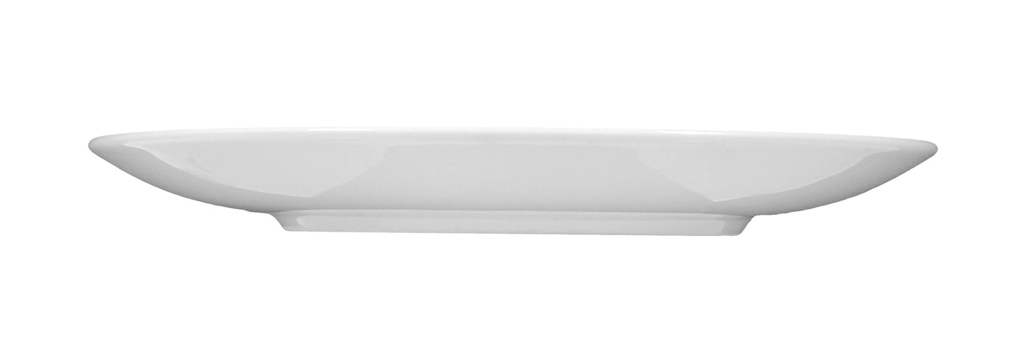 Weiße flache Speisetellerplatte