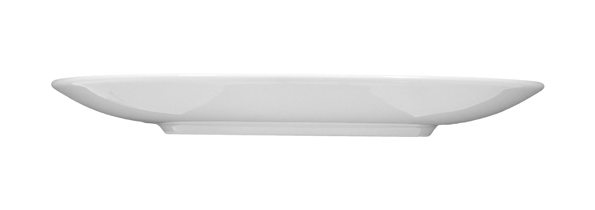 Weiße flache Speisetellerplatte