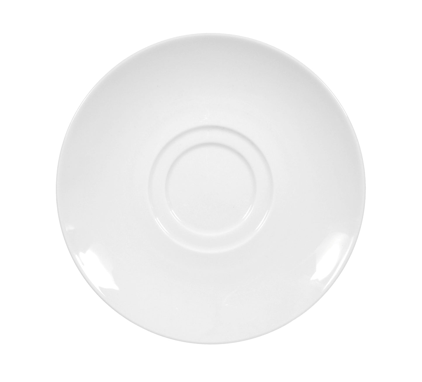Weiße flache Speisetellerplatte
