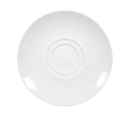 Weiße flache Speisetellerplatte