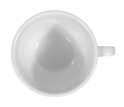 Weiße Kaffeetasse aus Porzellan