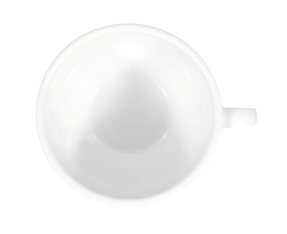 Weiße Kaffeetasse aus Porzellan