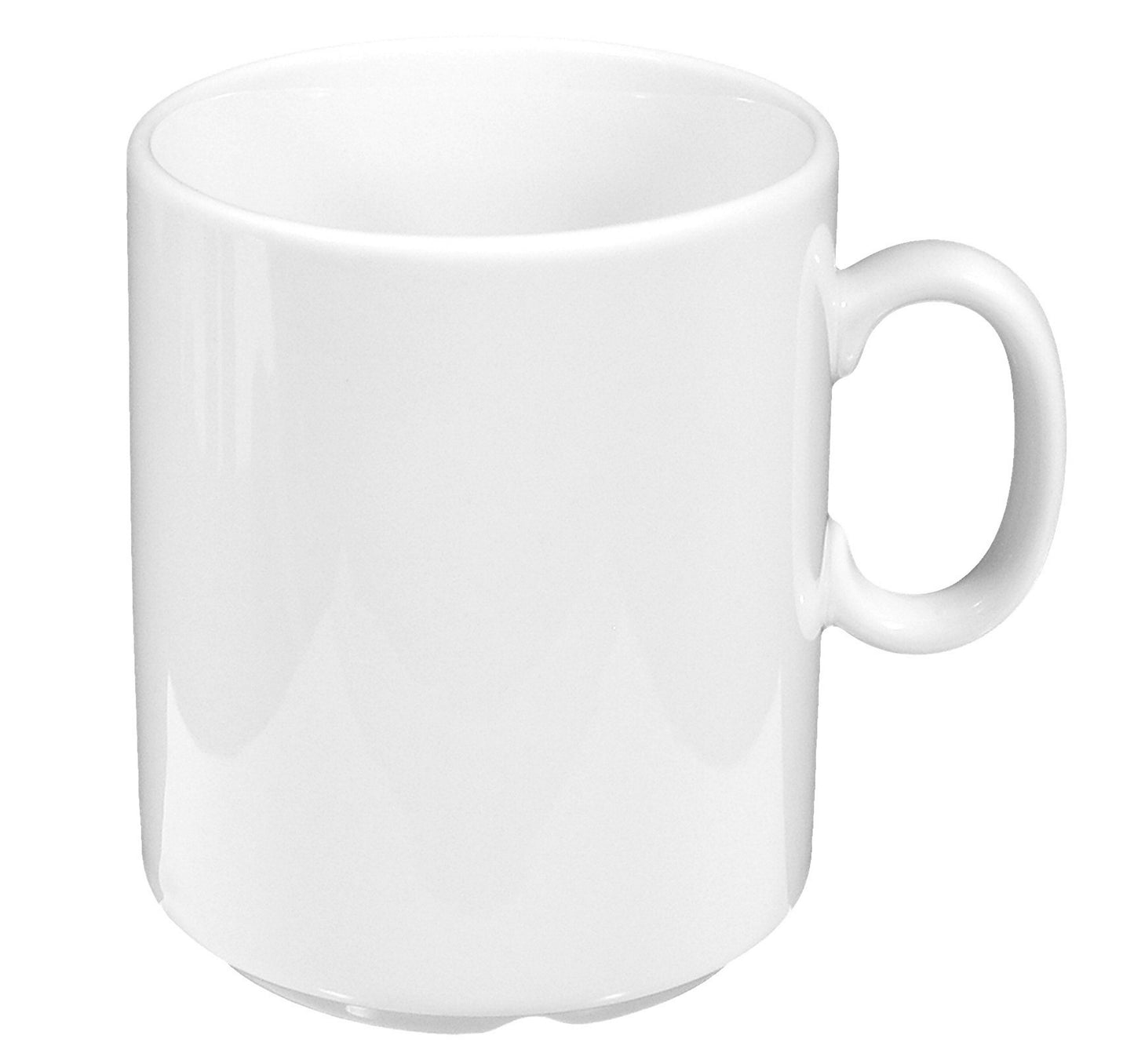Weiße Keramiktasse mit Henkel