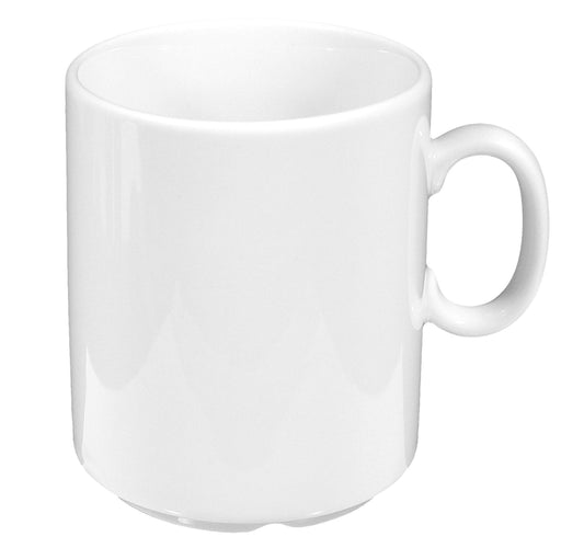 Weiße Keramiktasse mit Henkel
