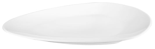 Weißer ovaler Porzellanteller