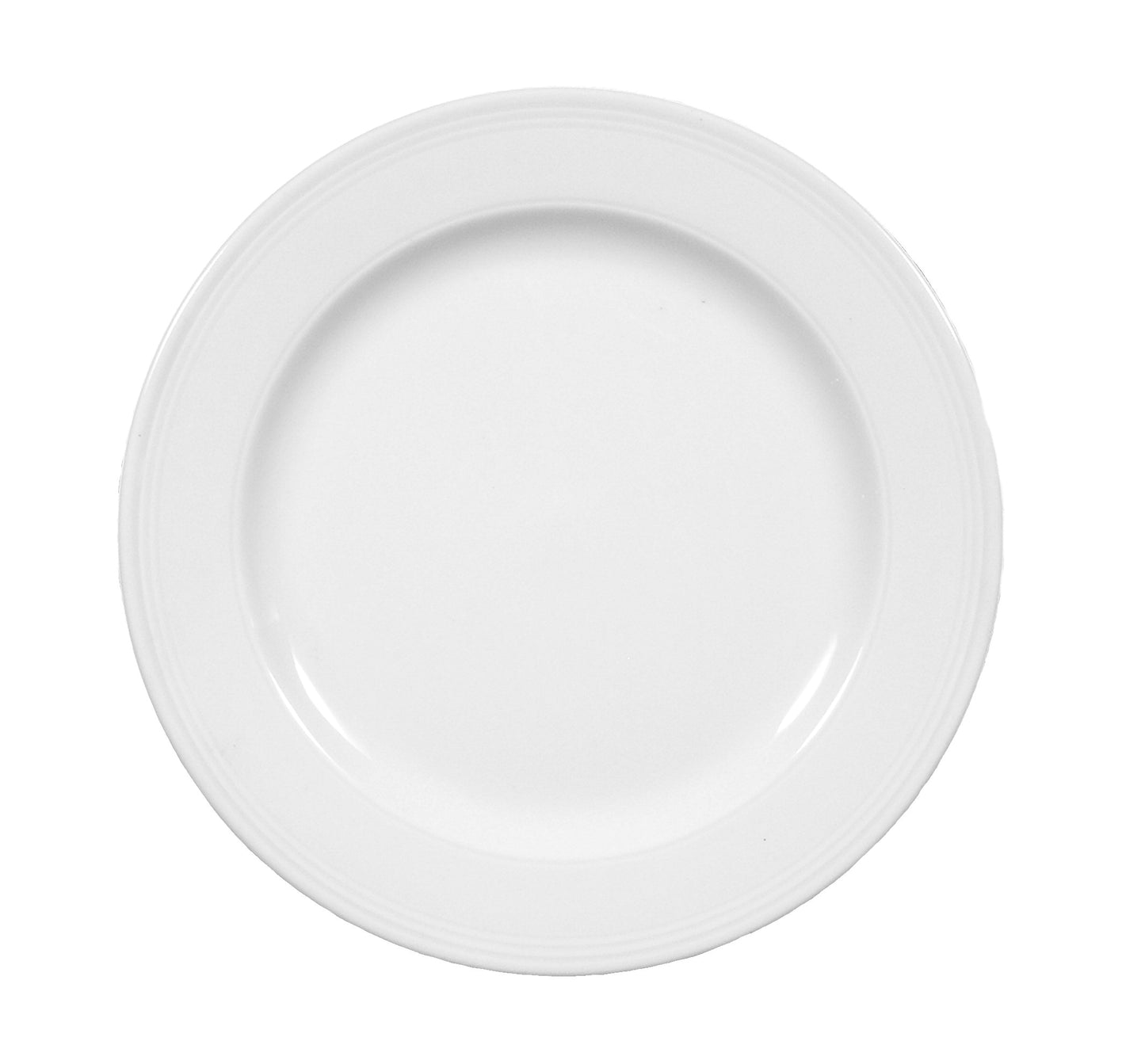 Leerer weißer Porzellanteller, Gastronomiebedarf