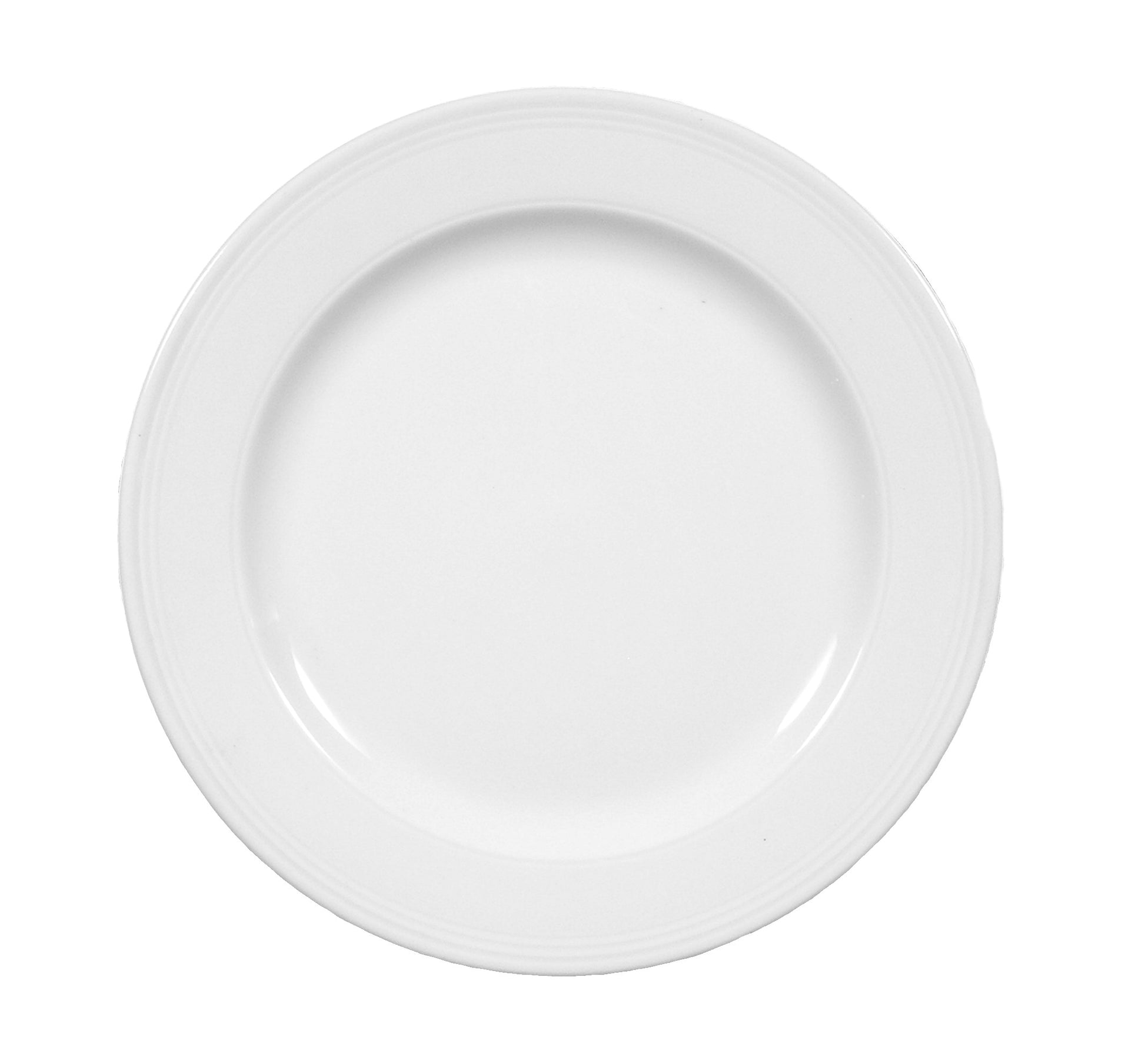 Leerer weißer Porzellanteller, Gastronomiebedarf