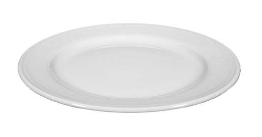 Leerer weißer Porzellanteller, Gastronomiebedarf