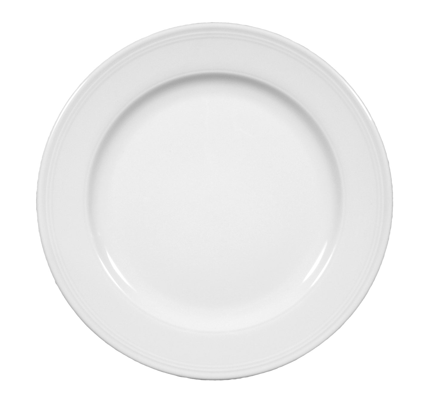 Leerer weißer Porzellanteller, Gastronomiebedarf
