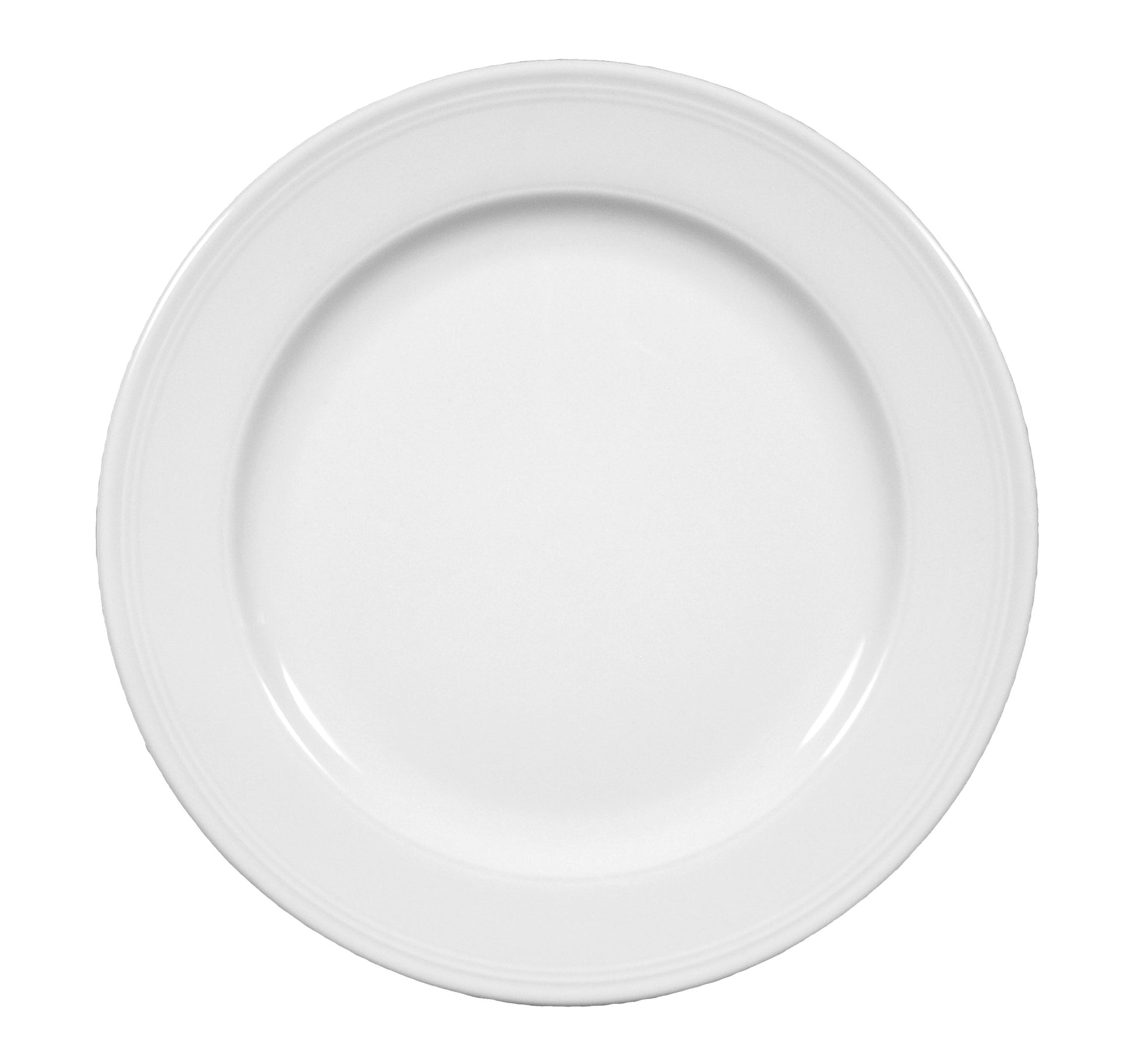 Leerer weißer Porzellanteller, Gastronomiebedarf