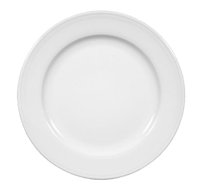 Leerer weißer Porzellanteller, Gastronomiebedarf