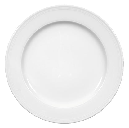 Leerer weißer Porzellanteller, Gastronomie.
