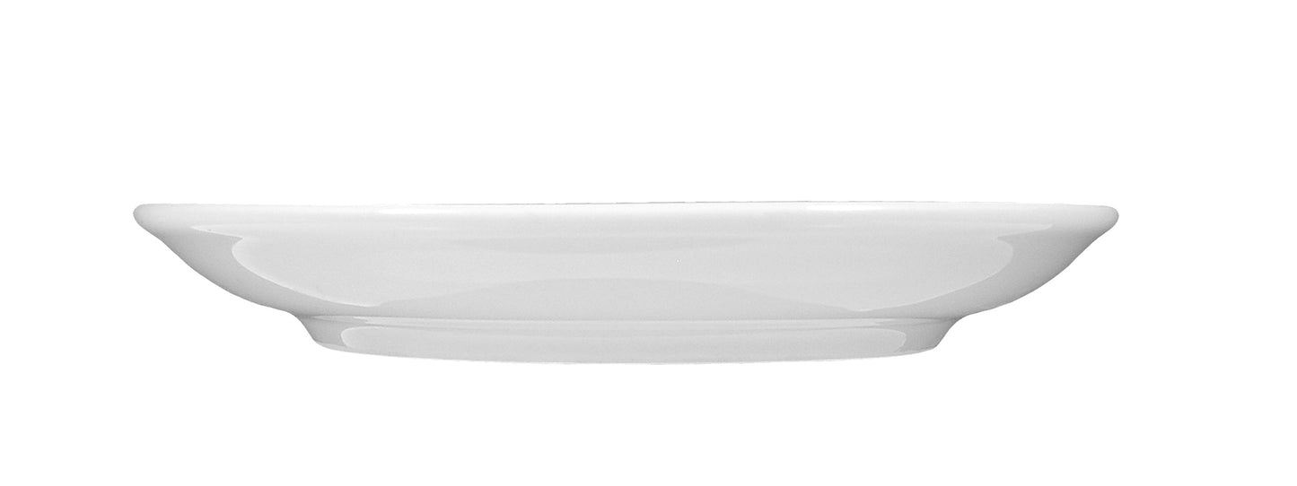 Weiße Untertasse, schlicht, Gastronomiebedarf