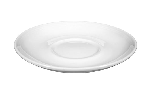 Weiße Untertasse, schlicht, Gastronomiebedarf