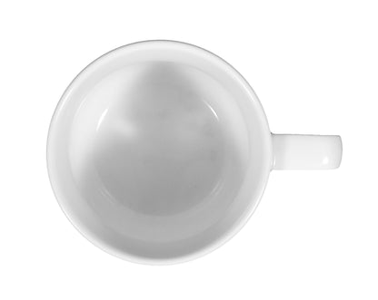 Weiße Kaffeetasse aus Keramik