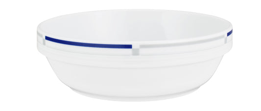 Weiße Schüssel mit blauer Linie